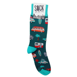 Sock It To Me Crew Men Women Bus Surf Board Bicycle Hippie Van WILL COMBO SHIP